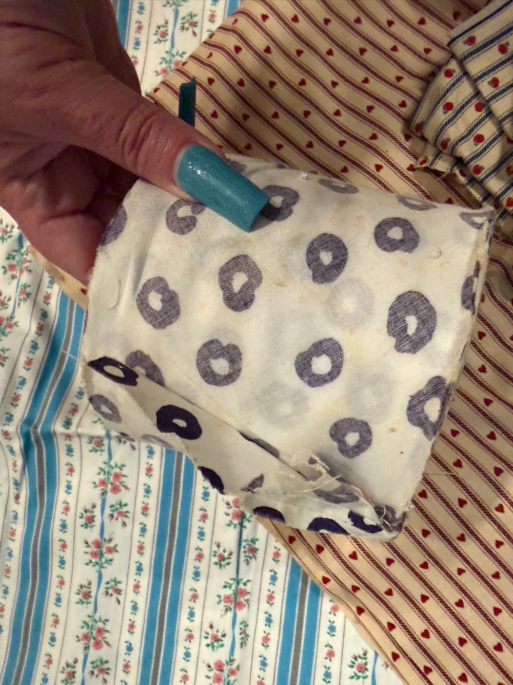 Vintage Black and White Print Fabric Roll